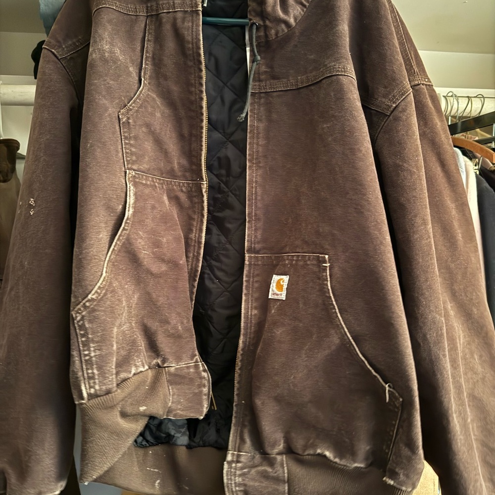 Carhartt Men's Dark Brown Bomber Jacket